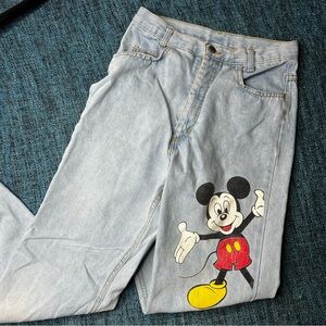 Vintage Mickey Unlimited Jerry Leigh Disney High Waisted Mickey Mouse Jeans 9